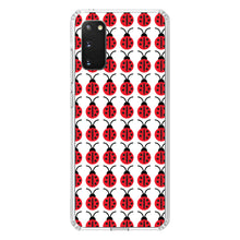 DistinctInk® Clear Shockproof Hybrid Case for Apple iPhone / Samsung Galaxy / Google Pixel - Red White Black Lady Bugs