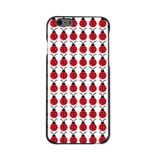 DistinctInk® Hard Plastic Snap-On Case for Apple iPhone or Samsung Galaxy - Red White Black Lady Bugs