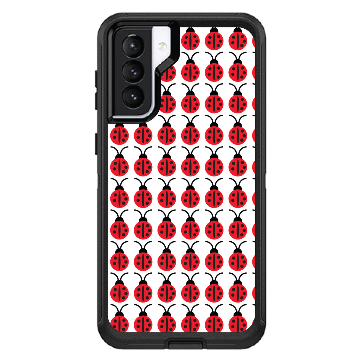 Red White Black Lady Bugs OtterBox Defender Case for iPhone & Galaxy, view 6