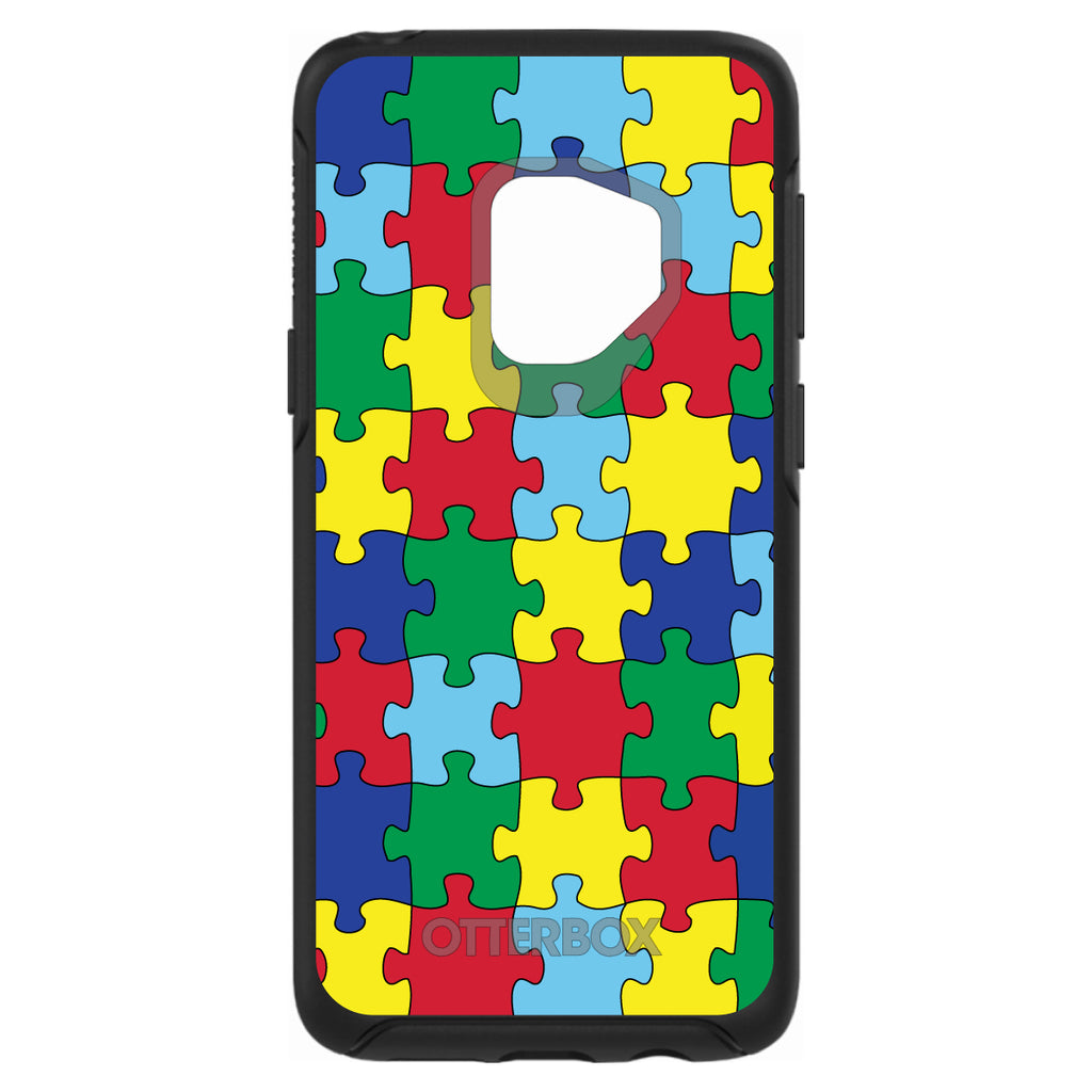 Primary Color Puzzle Pieces Autism OtterBox Symmetry Case for iPhone & Galaxy, view 8