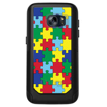 DistinctInk™ OtterBox Commuter Series Case for Apple iPhone or Samsung Galaxy - Primary Color Puzzle Pieces Autism