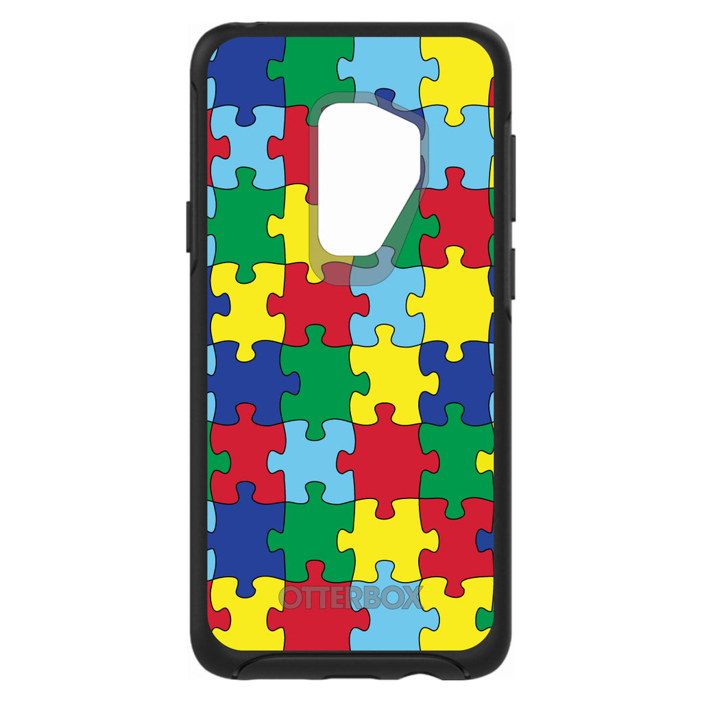 Primary Color Puzzle Pieces Autism OtterBox Symmetry Case for iPhone & Galaxy, view 9