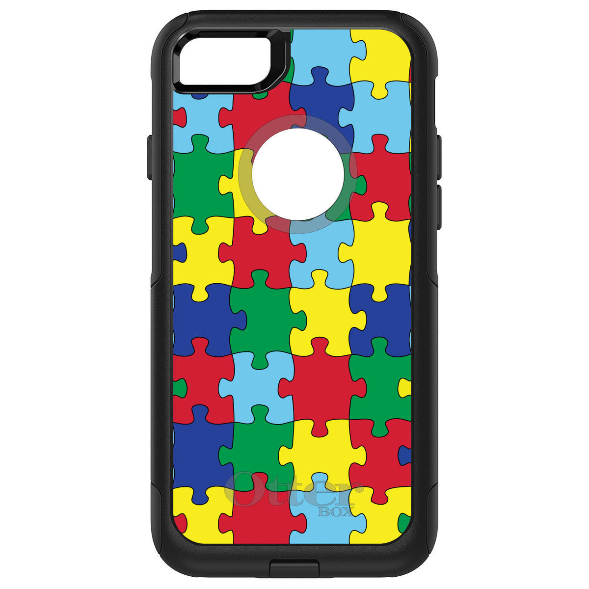 Primary Color Puzzle Pieces Autism OtterBox Commuter Case for iPhone & Galaxy