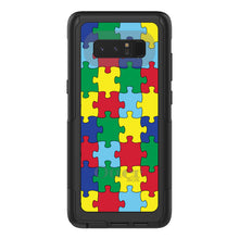 DistinctInk™ OtterBox Commuter Series Case for Apple iPhone or Samsung Galaxy - Primary Color Puzzle Pieces Autism