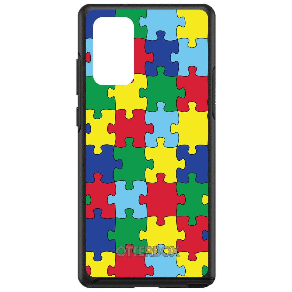 Primary Color Puzzle Pieces Autism OtterBox Symmetry Case for iPhone & Galaxy, view 10