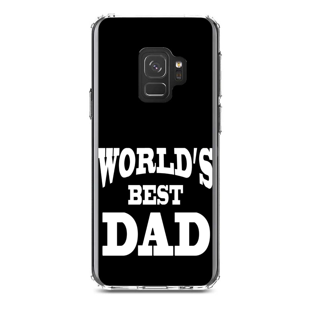 Black White World's Best Dad Clear Shockproof iPhone Case, view 19