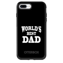 DistinctInk™ OtterBox Symmetry Series Case for Apple iPhone / Samsung Galaxy / Google Pixel - Black White Worlds Best Dad