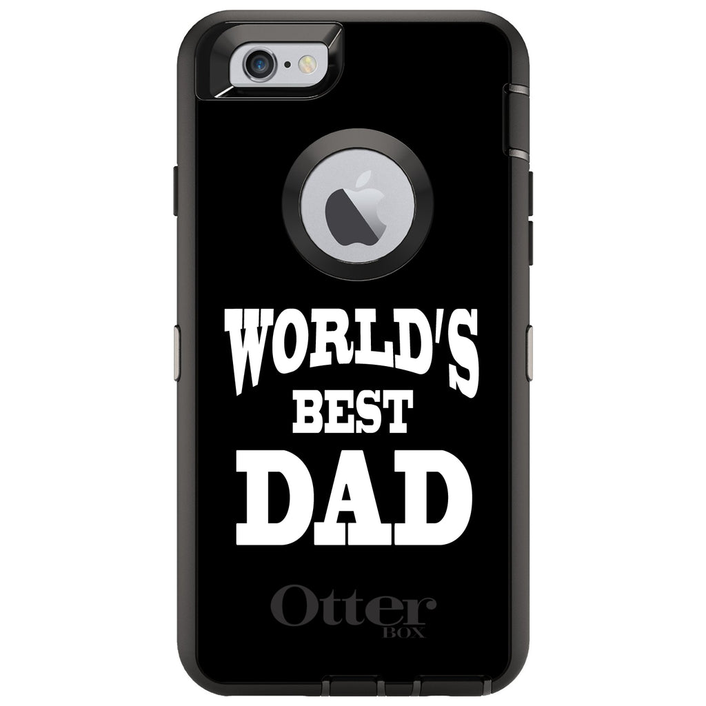 Black White World's Best Dad OtterBox Defender Case for iPhone & Galaxy, view 4