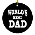Black White World's Best Dad Ceramic Ornament