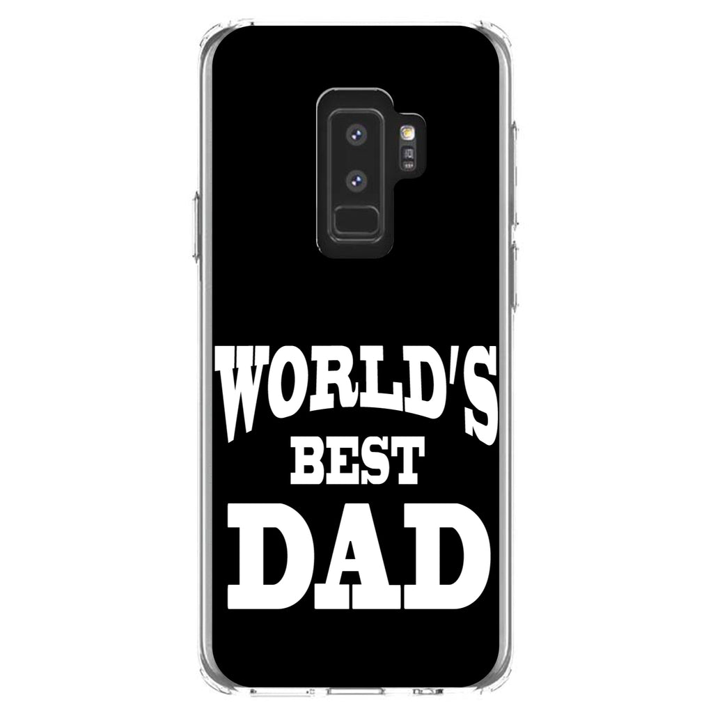 Black White World's Best Dad Clear Shockproof iPhone Case, view 20