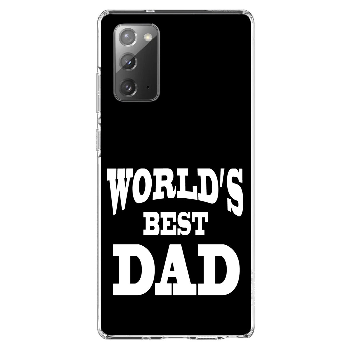 Black White World's Best Dad Clear Shockproof iPhone Case, view 7
