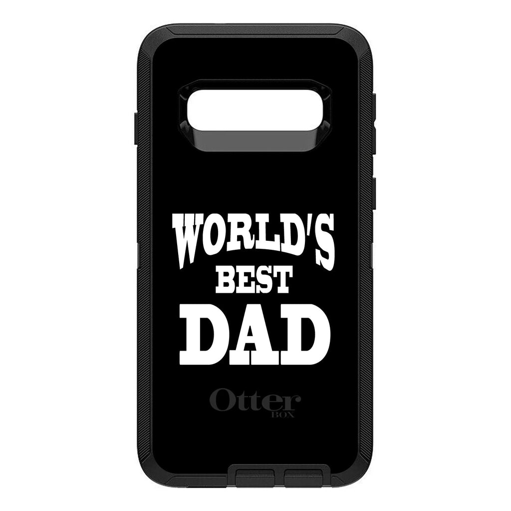 Black White World's Best Dad OtterBox Defender Case for iPhone & Galaxy, view 9
