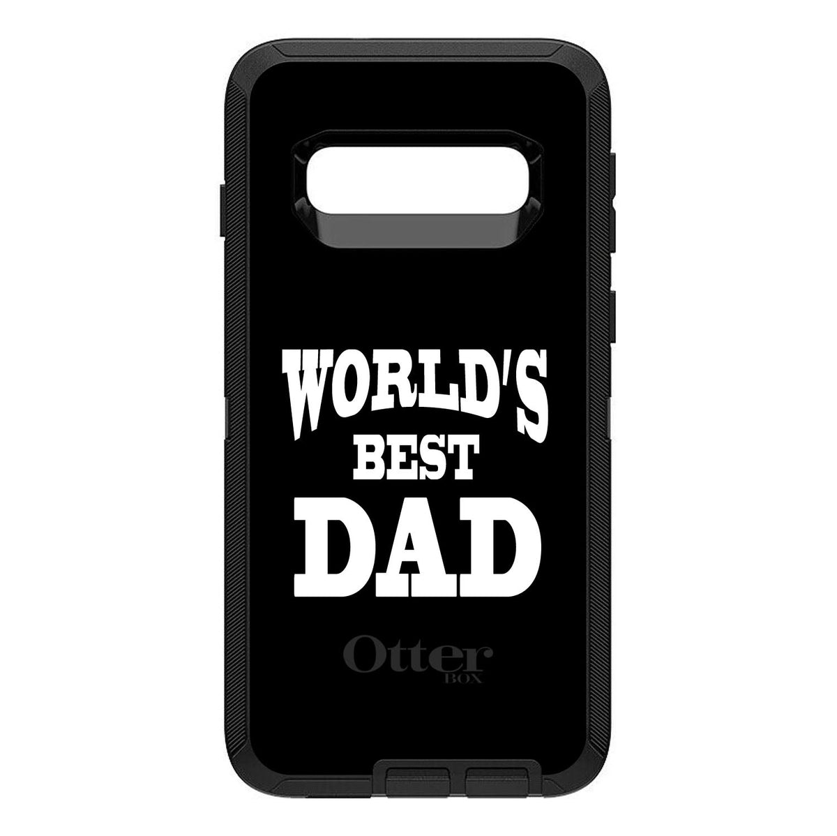 Black White World's Best Dad OtterBox Defender Case for iPhone & Galaxy, view 9