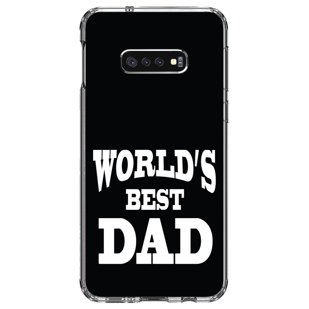 Black White World's Best Dad Clear Shockproof iPhone Case, view 18