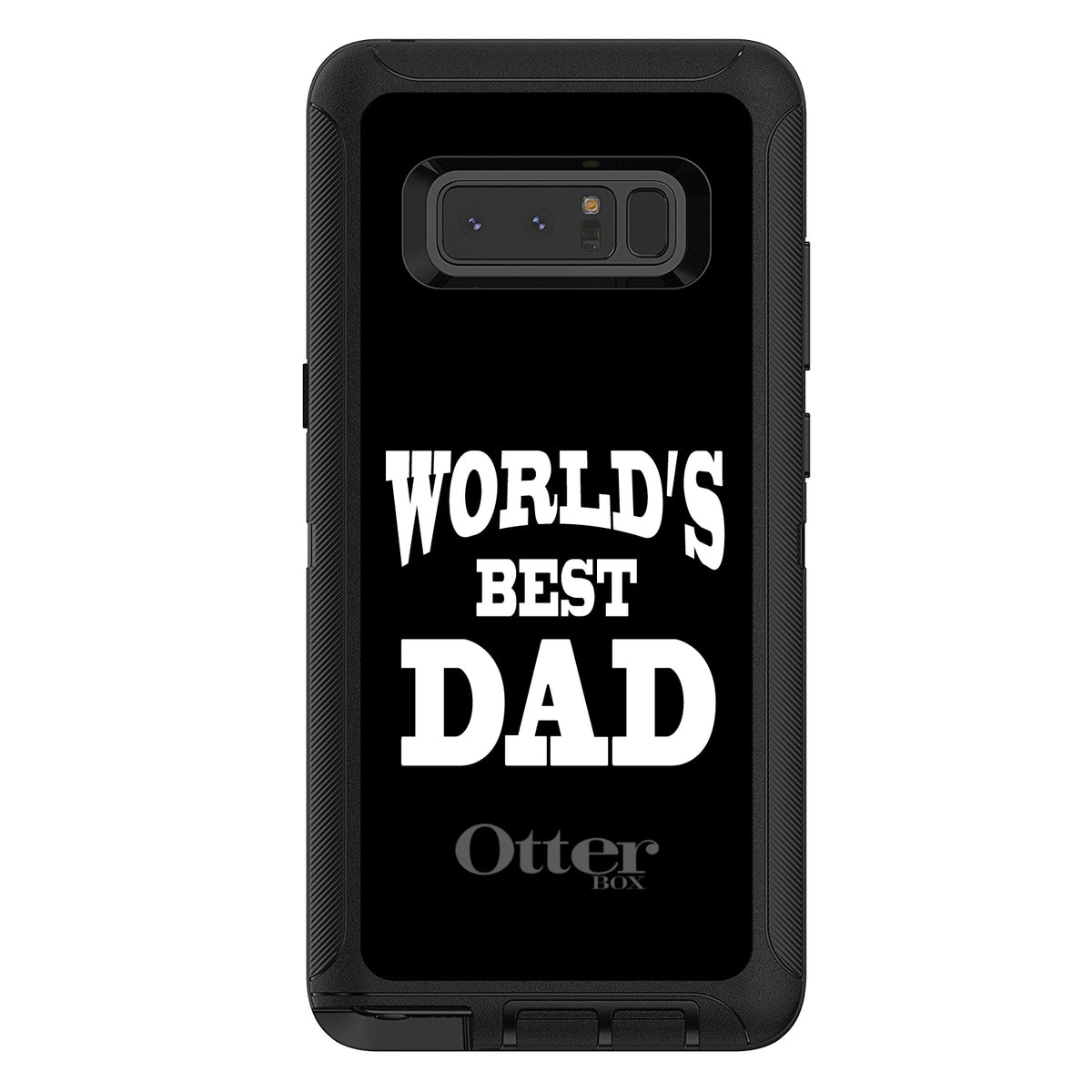 Black White World's Best Dad OtterBox Defender Case for iPhone & Galaxy, view 17