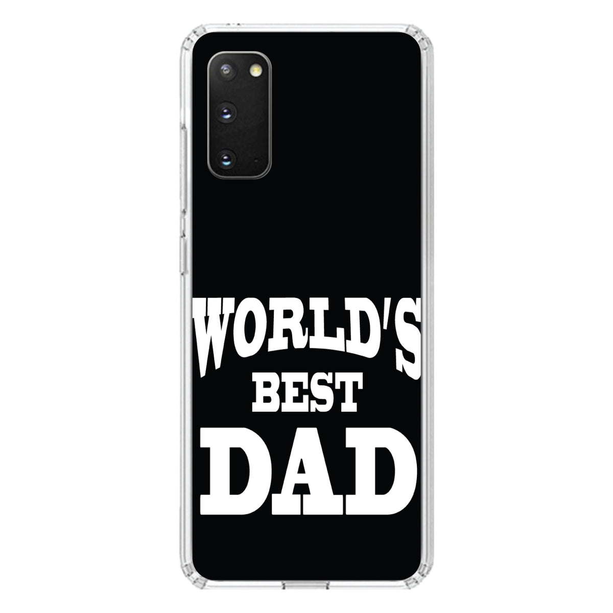 Black White World's Best Dad Clear Shockproof iPhone Case, view 13