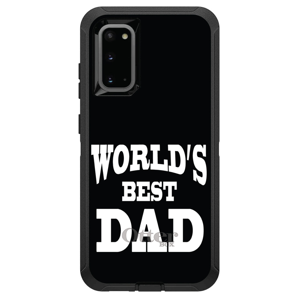 Black White World's Best Dad OtterBox Defender Case for iPhone & Galaxy, view 8