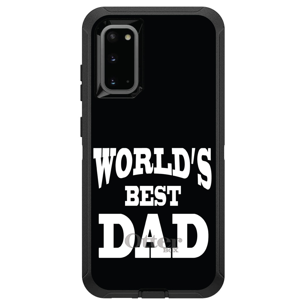 Black White World's Best Dad OtterBox Defender Case for iPhone & Galaxy, view 8