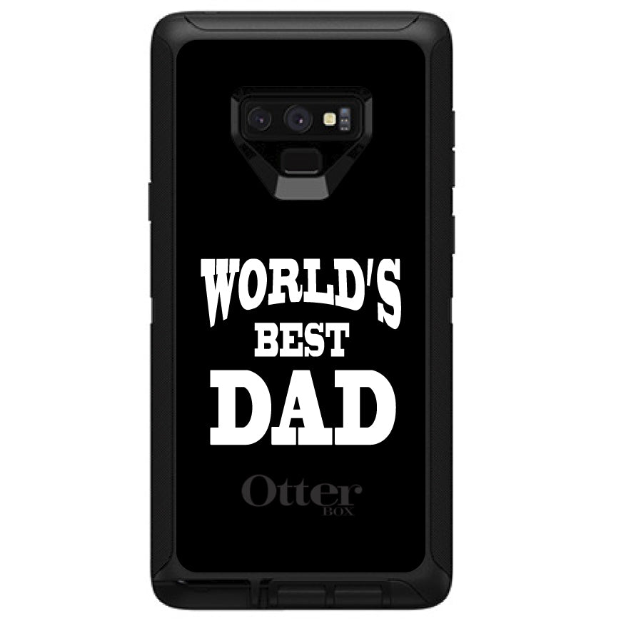 Black White World's Best Dad OtterBox Defender Case for iPhone & Galaxy, view 16