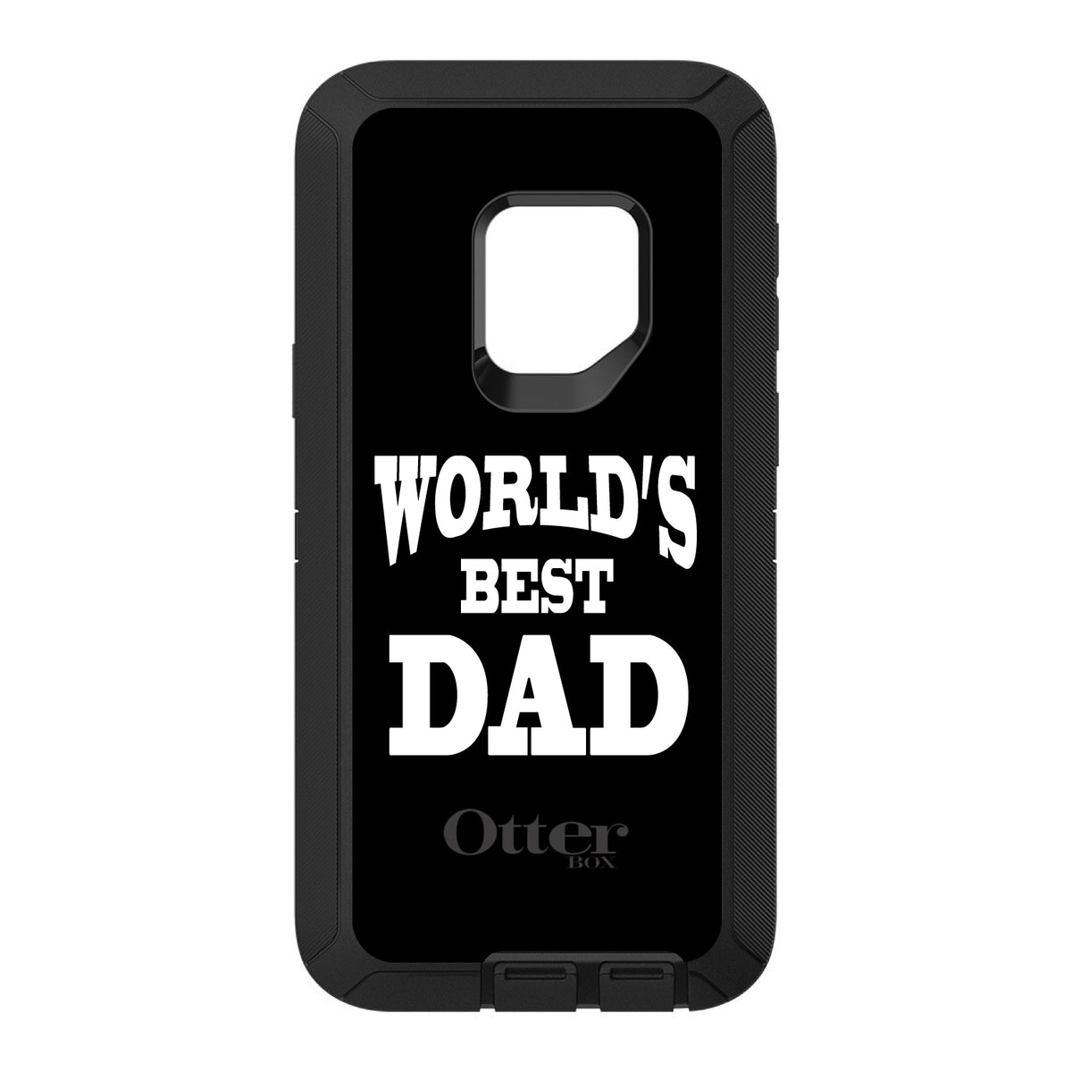 Black White World's Best Dad OtterBox Defender Case for iPhone & Galaxy, view 11