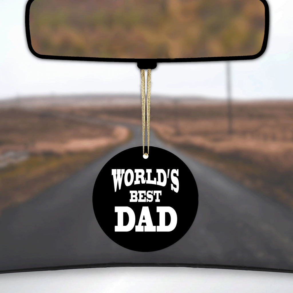 Black White World's Best Dad Ceramic Ornament, view 3