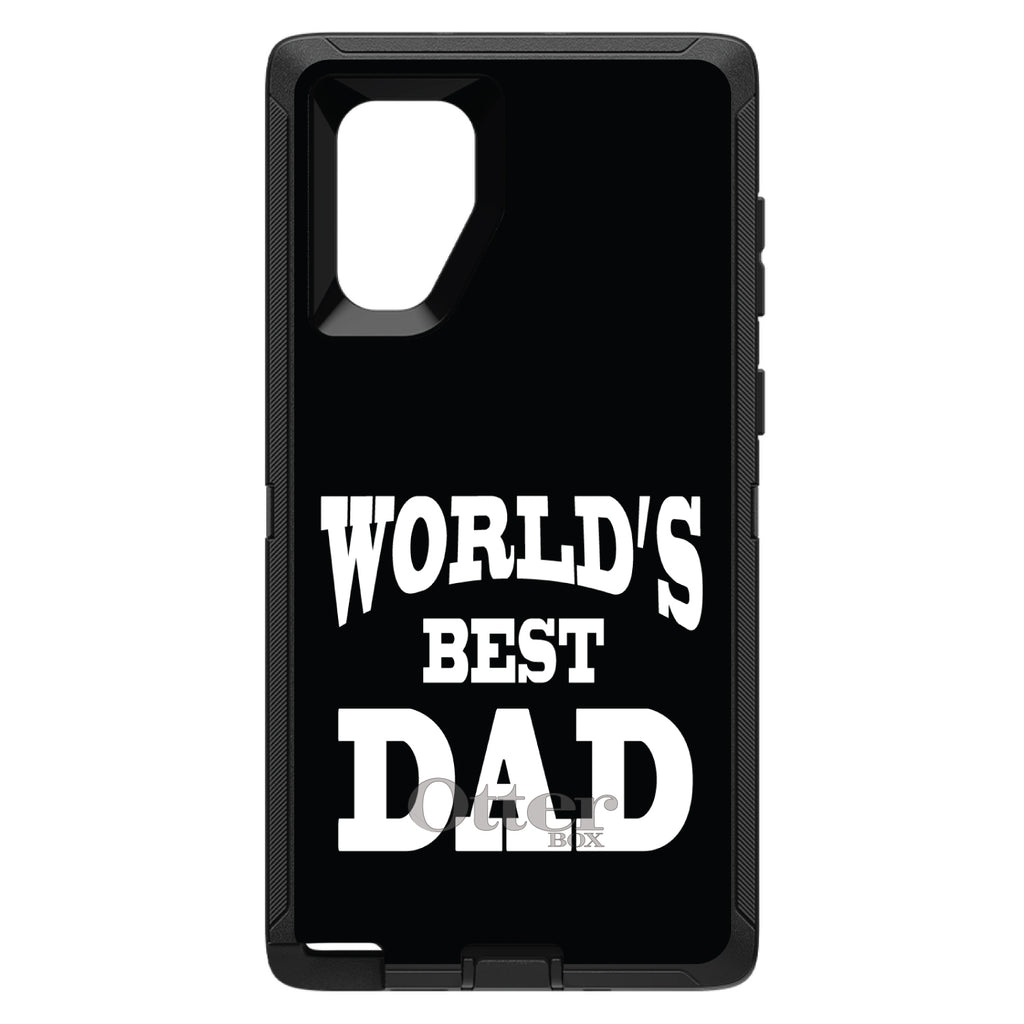 Black White World's Best Dad OtterBox Defender Case for iPhone & Galaxy, view 15