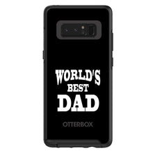 DistinctInk™ OtterBox Symmetry Series Case for Apple iPhone / Samsung Galaxy / Google Pixel - Black White Worlds Best Dad