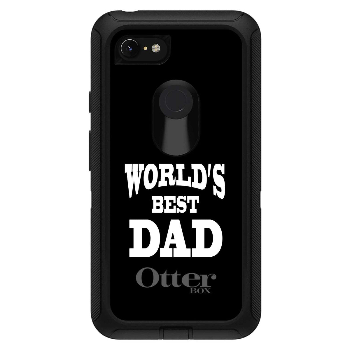Black White World's Best Dad OtterBox Defender Case for iPhone & Galaxy, view 18