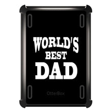 DistinctInk™ OtterBox Defender Series Case for Apple iPad / iPad Pro / iPad Air / iPad Mini - Black White Worlds Best Dad