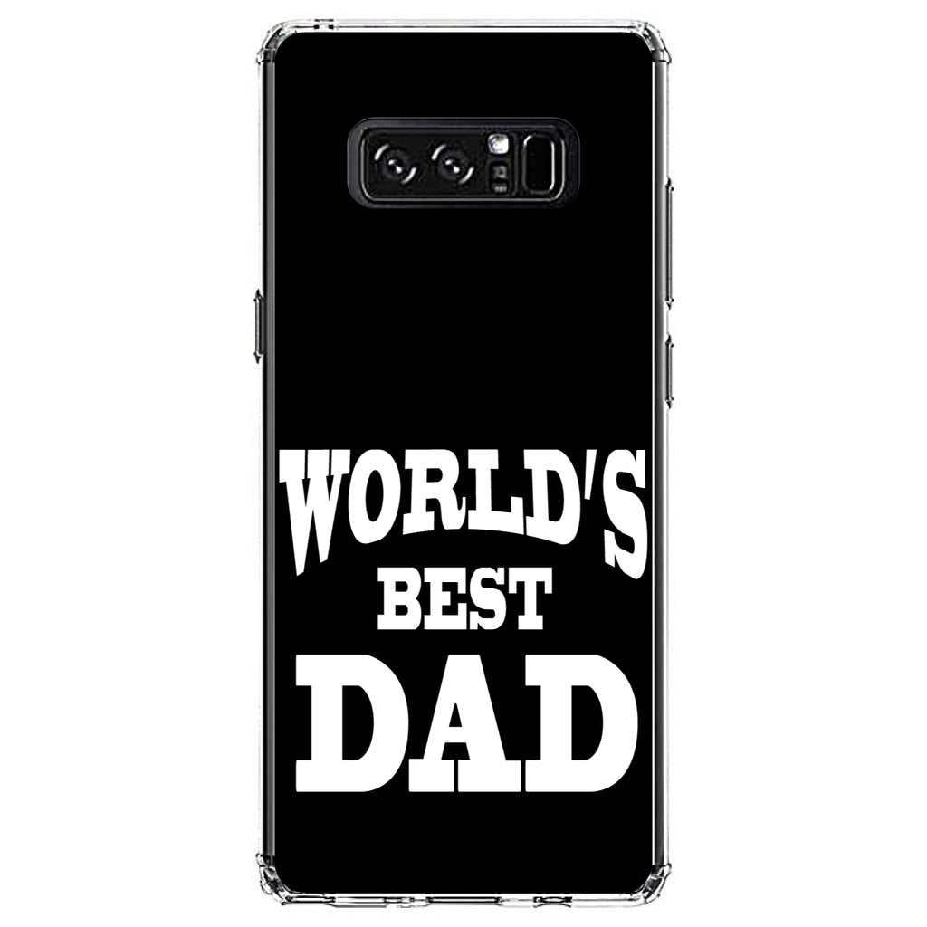 Black White World's Best Dad Clear Shockproof iPhone Case, view 12