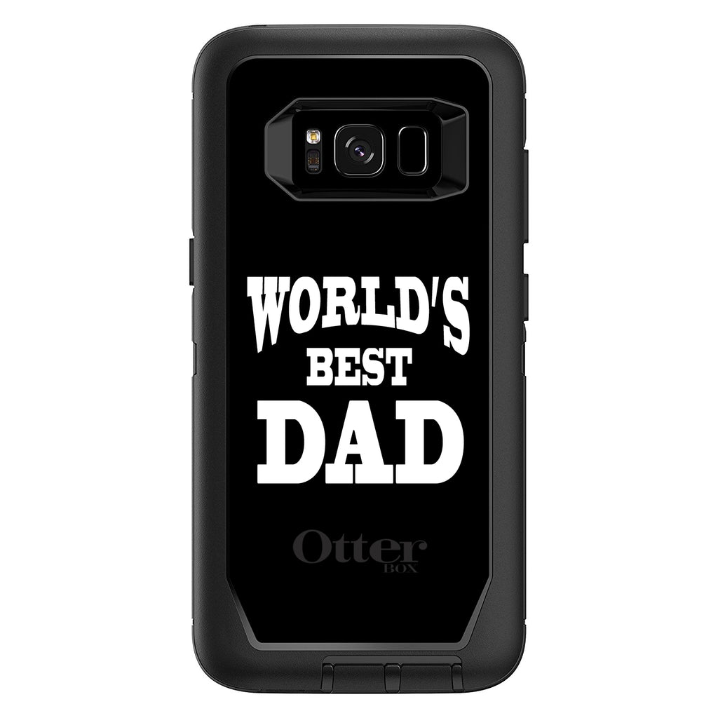 Black White World's Best Dad OtterBox Defender Case for iPhone & Galaxy, view 12