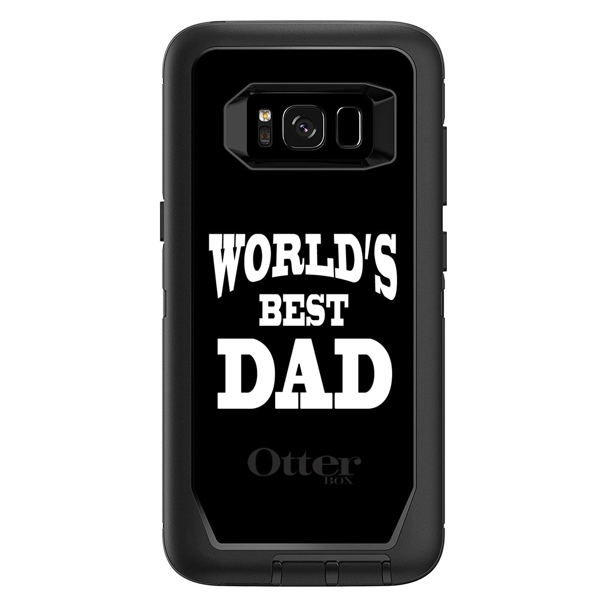 Black White World's Best Dad OtterBox Defender Case for iPhone & Galaxy, view 12