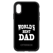 DistinctInk™ OtterBox Symmetry Series Case for Apple iPhone / Samsung Galaxy / Google Pixel - Black White Worlds Best Dad