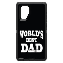 DistinctInk™ OtterBox Defender Series Case for Apple iPhone / Samsung Galaxy / Google Pixel - Black White Worlds Best Dad