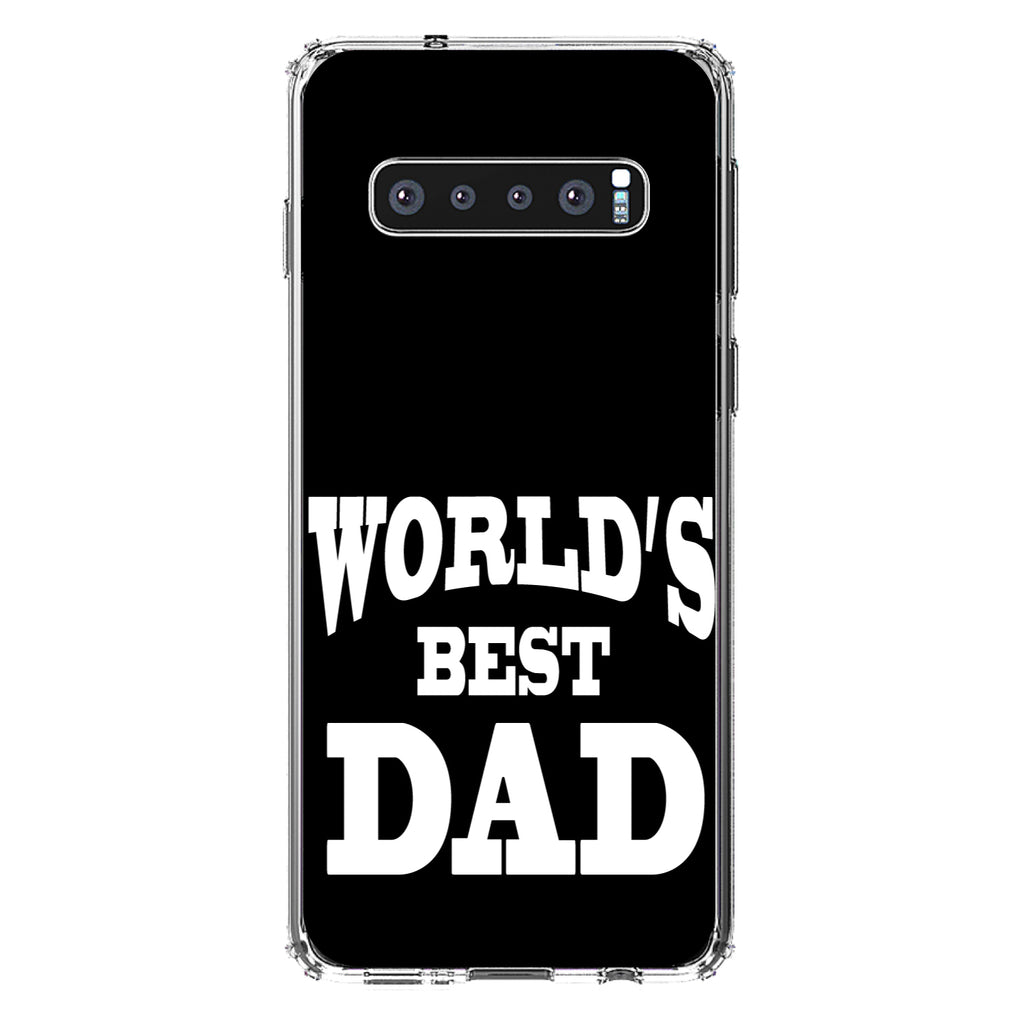 Black White World's Best Dad Clear Shockproof iPhone Case, view 16