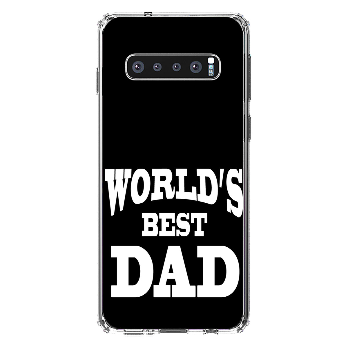 Black White World's Best Dad Clear Shockproof iPhone Case, view 16