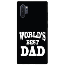 DistinctInk® Hard Plastic Snap-On Case for Apple iPhone or Samsung Galaxy - Black White Worlds Best Dad