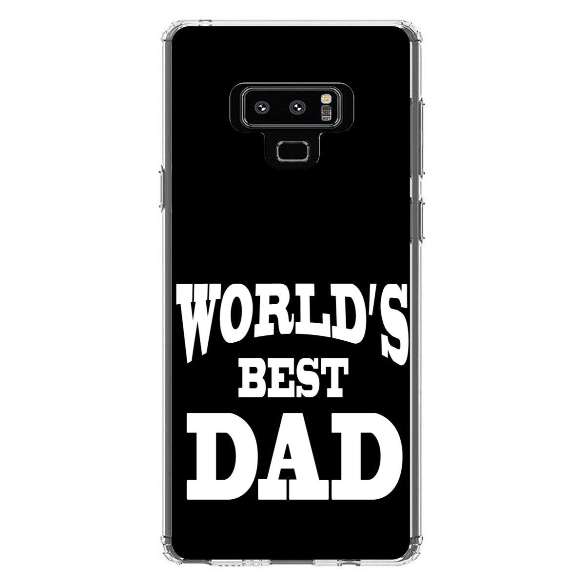 Black White World's Best Dad Clear Shockproof iPhone Case, view 11