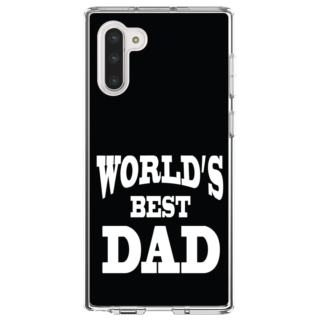 Black White World's Best Dad Clear Shockproof iPhone Case, view 9