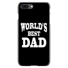 DistinctInk® Hard Plastic Snap-On Case for Apple iPhone or Samsung Galaxy - Black White Worlds Best Dad