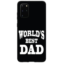 DistinctInk® Hard Plastic Snap-On Case for Apple iPhone or Samsung Galaxy - Black White Worlds Best Dad