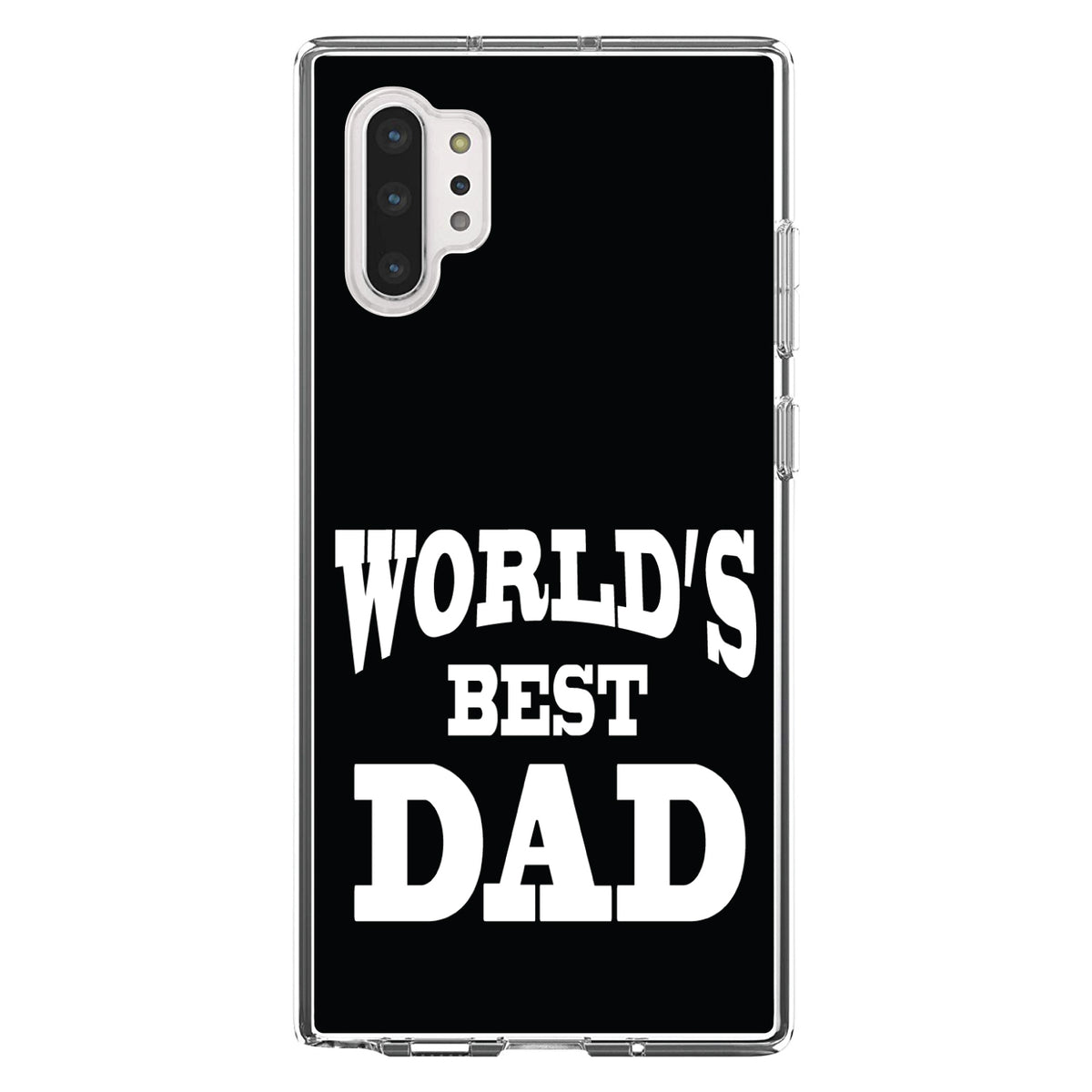 Black White World's Best Dad Clear Shockproof iPhone Case, view 10