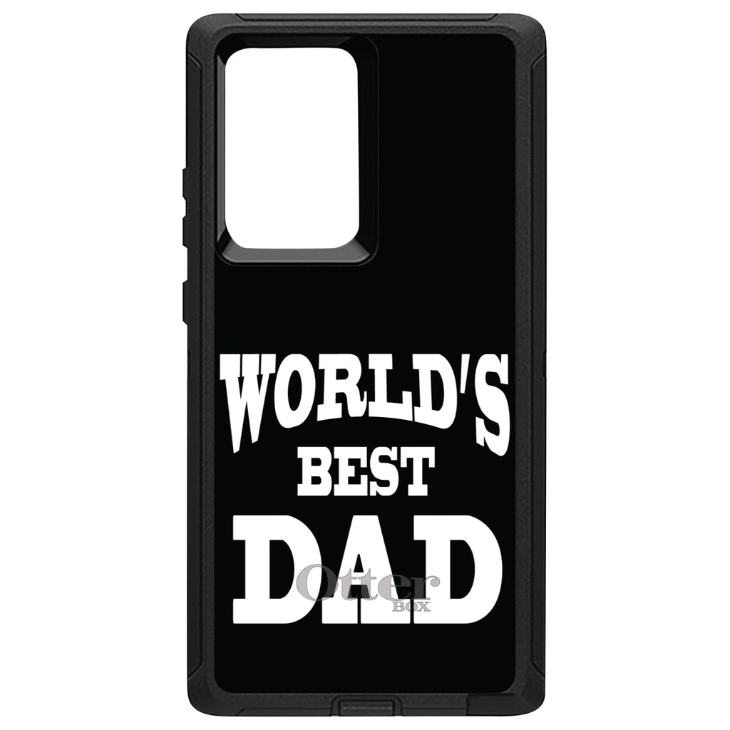 Black White World's Best Dad OtterBox Defender Case for iPhone & Galaxy, view 13