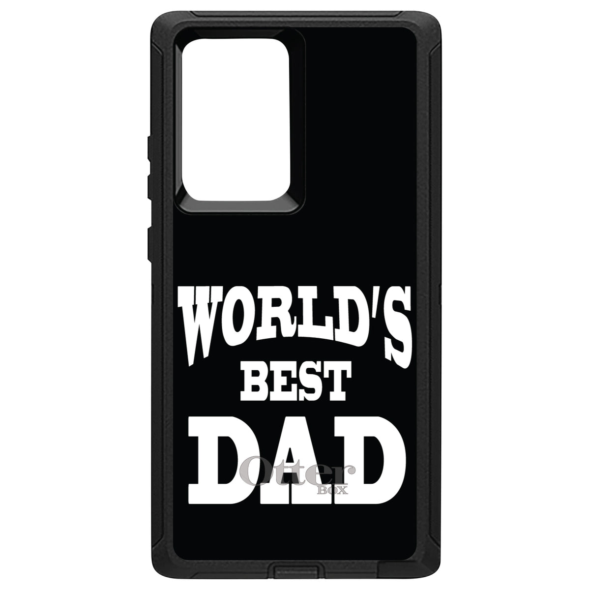 Black White World's Best Dad OtterBox Defender Case for iPhone & Galaxy, view 13