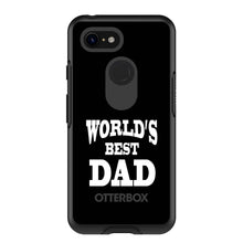 DistinctInk™ OtterBox Symmetry Series Case for Apple iPhone / Samsung Galaxy / Google Pixel - Black White Worlds Best Dad