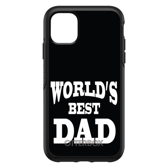DistinctInk™ OtterBox Symmetry Series Case for Apple iPhone / Samsung Galaxy / Google Pixel - Black White Worlds Best Dad