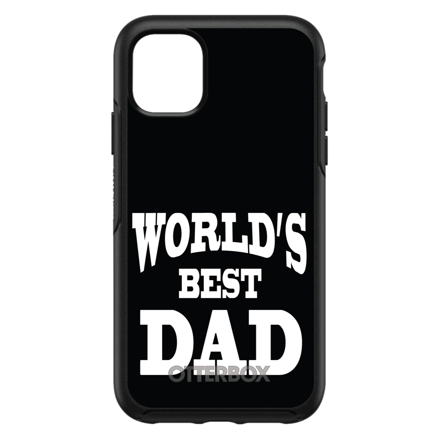 DistinctInk™ OtterBox Symmetry Series Case for Apple iPhone / Samsung Galaxy / Google Pixel - Black White Worlds Best Dad