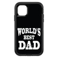 Black White World's Best Dad OtterBox Defender Case for iPhone & Galaxy, view 2