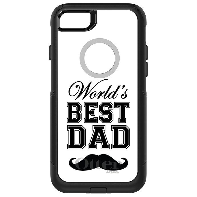 DistinctInk OtterBox Commuter Series Case for Apple iPhone or Samsung Galaxy - Black Worlds Best Dad Moustache