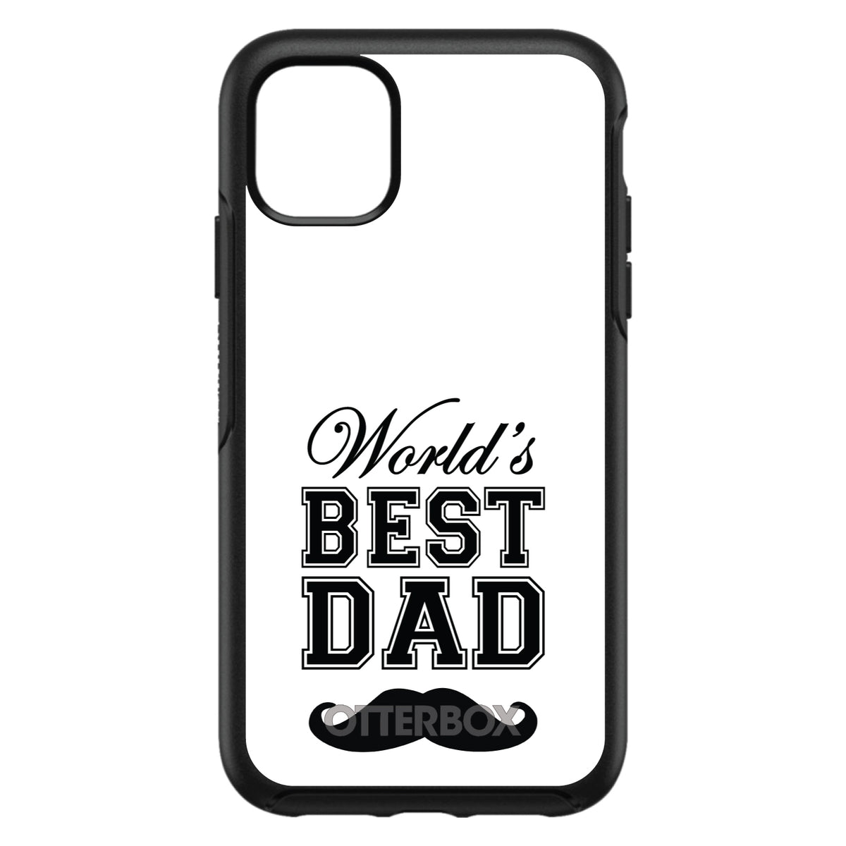 Black World's Best Dad Moustache OtterBox Symmetry Case for iPhone & Galaxy